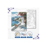 tuvval KOPYA - Sayılarla Boyama Set BODRUM SAHİL 40X50 Cm