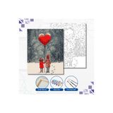 tuvval Sayılarla Boyama Set KALPLİ BALON 30x40 Cm
