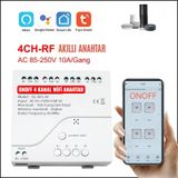 Tuya Destekli Akıllı Wifi+rf Modlu 4 Kanal Işık Anahtar Röle
