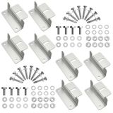 Tuykay 8'li set güneş paneli montaj braketi Z braket seti, somun ve cıvatalı, alüminyum alaşım güneş paneli montaj donanımı, karavan, römork, tekne, yat, duvar ve diğer kapalı gird çatı montajı için