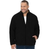 Tüylenme Yapmaz Anti Pilling Erkek Büyük Beden Polar Mont - Siyah - 6XL
