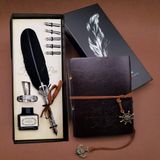 Tüylü Kalem ve Deri Defter Set MKTB-Nrl-N-646