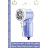 #TüyToplayıcı Lüks Pilli Tiftik Kazak Tüy Toplama Alıcı Giysi Paslanmaz Çelik Mavi Tüy Temizleme Mak