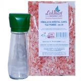 Tuz Karabiber Cam Değirmeni Yeşil + Himalaya Çakıl Tuz Pembe 250 Gr