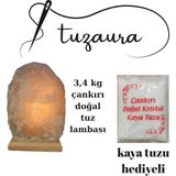 Tuzaura Tuz Lambası Çankırı Dogal model tuzlambası 3,4 Kg agırlıgında - Gri