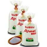 tuzcu ahmet 3 Adet 1 Kg Taş Değirmende Öğütülmüş Bez Torbada Kristal Kaya Tuzu