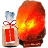 Tuzcu Ahmet 5-6 kg Himalaya Tuz Lambası + 1 kg Himalaya Tuzu - Turuncu