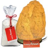 Tuzcu Ahmet Beyaz Tuzdan Yapılmış 5-6 kg Tuz Lamba Kaya Tuzu Hediyeli - Sarı