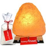 Tuzcu Ahmet Beyaz Tuzdan Yapılmış 7-8 Kg Tuz Lambası Kaya Tuzu Hediyeli