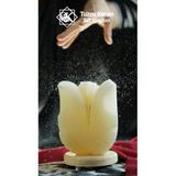 Tuzcu Kenan Açık Lale Model Tuz Lambası Ahşap Kaideli 22 X 29 Cm