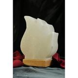 Tuzcu Kenan Beyaz Alev Model Tuz Lambası Ahşap Kaideli 16 X 19 Cm