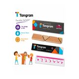 TÜZDER T TANGRAM Ahşap Zeka Oyunu (4 Parça 100 Farklı Şekil) 5+ Yaş 1+ Oyuncu
