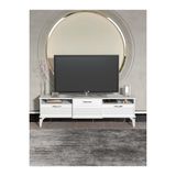 TV Sehpası 160 cm Kapaklı Raflı Televizyon Ünitesi Salon Oturma Odası TV Sehpa Mistral