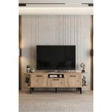Tv Sehpası 160 Cm Modern 3 Kapaklı Tv Sehpa Çok Amaçlı Konsol Ünitesi 5037 Sepet