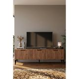 TV Sehpası 160 cm TV Ünitesi Kapaklı Modern Şık Minimal Salon Konsolu Royal 5093 Sepet