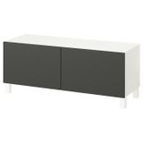 Tv sehpası, beyaz-koyu gri, 120x42x48 cm, LAPPVIKEN, STUBBARP
