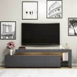 Tv Sehpası Buğra Antrasit Led Işıklı
