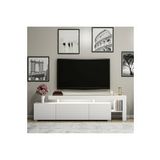 Tv Sehpası Buğra Beyaz Led Işıklı