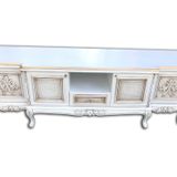 Tv Sehpasi St 13745 Buyuk Lux Model Kayin Aslan Ayak Oyma Golge Parlk Gri El Yapi