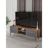 Tv Sehpası Tv Ünitesi Vera Atlantik Çam Antrasit Çizgili 5051