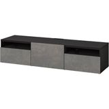 Tv Sehpası, Venge-Koyu Gri, 180X42X39 Cm, Kallvıken, Çıt Çıt Raylı