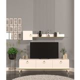 TV Ünitesi 180 cm Beyaz - Gold