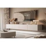 Tv Ünitesi Tv Alt Modülü 240 Cm Krem Mdf