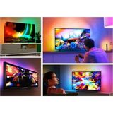 Tv ve Pc Arkası Rgb Şerit LED Işık Seti - 3 Metre, USB Girişli, Kumandalı, 352 Renk Seçeneği, IP20 Iç Mekan, 4W Düşük Enerji Tüketimi CT4566 - Çok Renkli