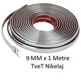 TveT 3D KROM Dekoratif Nikelaj Şerit Çıta 9 mm x 1 Metre T39821