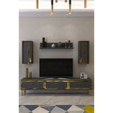 TVR1801AG- Tuna Tv Ünitesi 180CM Antrasit - Gold - Antrasit - Altın