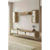Tvr1801dbg Tuna Tv Ünitesi Takımı Safirmeşe-Beyaz-Gold 180Cm