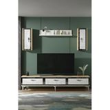 Tvr1801dbs Tuna Tv Ünitesi Takımı Safirmeşe-Beyaz-Sılver 180Cm