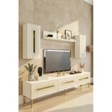 Tvr1804btg Rany Tv Ünitesi Takımı Beyaz-Traverten-Gold 180Cm