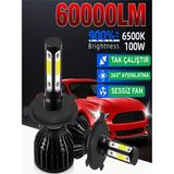 Tvs LED Xenon Far Ampulü 60000 Lumen | 100W 6500K | Fanlı Soğutmalı | Tak Çalıştır | Uzun Ömürlü - H11