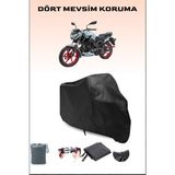 Tvs Raider 125 Uyumlu Siyah Motorsiklet Branda, Motor Örtüsü - Siyah, Arka Çanta ve Kilit Uyumsuz