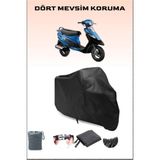 Tvs Scooty Pep Plus Uyumlu Siyah Motorsiklet Branda, Motor Örtüsü