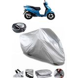 Tvs Wego Arka Çanta Uyumlu Motosiklet Brandası Lüx Kalite Kalın Yüksek Kalite - Gri