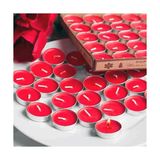 Tvshopmarket Tealight 100'lü Kırmızı Mum