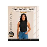 twenty ipek Siyah KADIN SIFIR KOL BOĞAZLI BODY