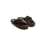 Twigy Çapraz Peluş Kadın Ev Terliği Siyah 36/41