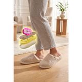 Twigy Elis Peluş Kadın Ev Terliği Bej 36/41