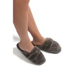 Twigy Mammy Peluş Kadın Ev Terliği Gri 37/41