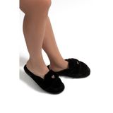 Twigy Mammy Peluş Kadın Ev Terliği Siyah 37/41