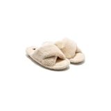 Twıgy Tw Çapraz Peluş Bej Kadın Ev Terlik 36/41