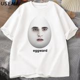 Twilight Eggward Meme T-Shirts Men Edward Cullen Parody Humor Graphic T Shirt Casual Cotton S - Beyaz