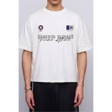 TWILIT Baskılı Boxy-Fit Erkek Tişört T-Shirt Oversize - Beyaz
