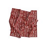 Twill Batik Şal Desenli Bordo Renkli 90X90 Eşarp (İpek İçermez) Kenar Dikiş Şekli El Dikişli