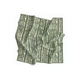 Twill Batik Şal Desenli Haki Renkli 90X90 Eşarp (İpek İçermez) Kenar Dikiş Şekli El Dikişli