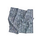 Twill Batik Şal Desenli İndigo Renkli 90X90 Eşarp (İpek İçermez) Kenar Dikiş Şekli El Dikişli