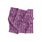 Twill Batik Şal Desenli Mürdüm Renkli 90X90 Eşarp (İpek İçermez) Kenar Dikiş Şekli El Dikişli